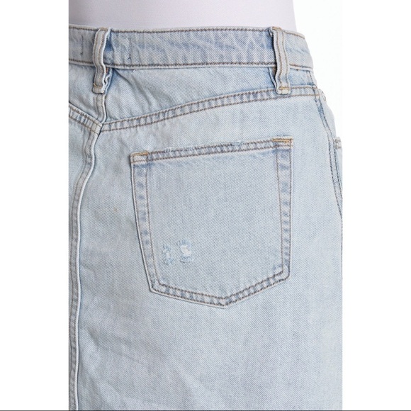 Nwt Free People Ripped Denim Mini Skirt Montauk - Picture 3 of 12